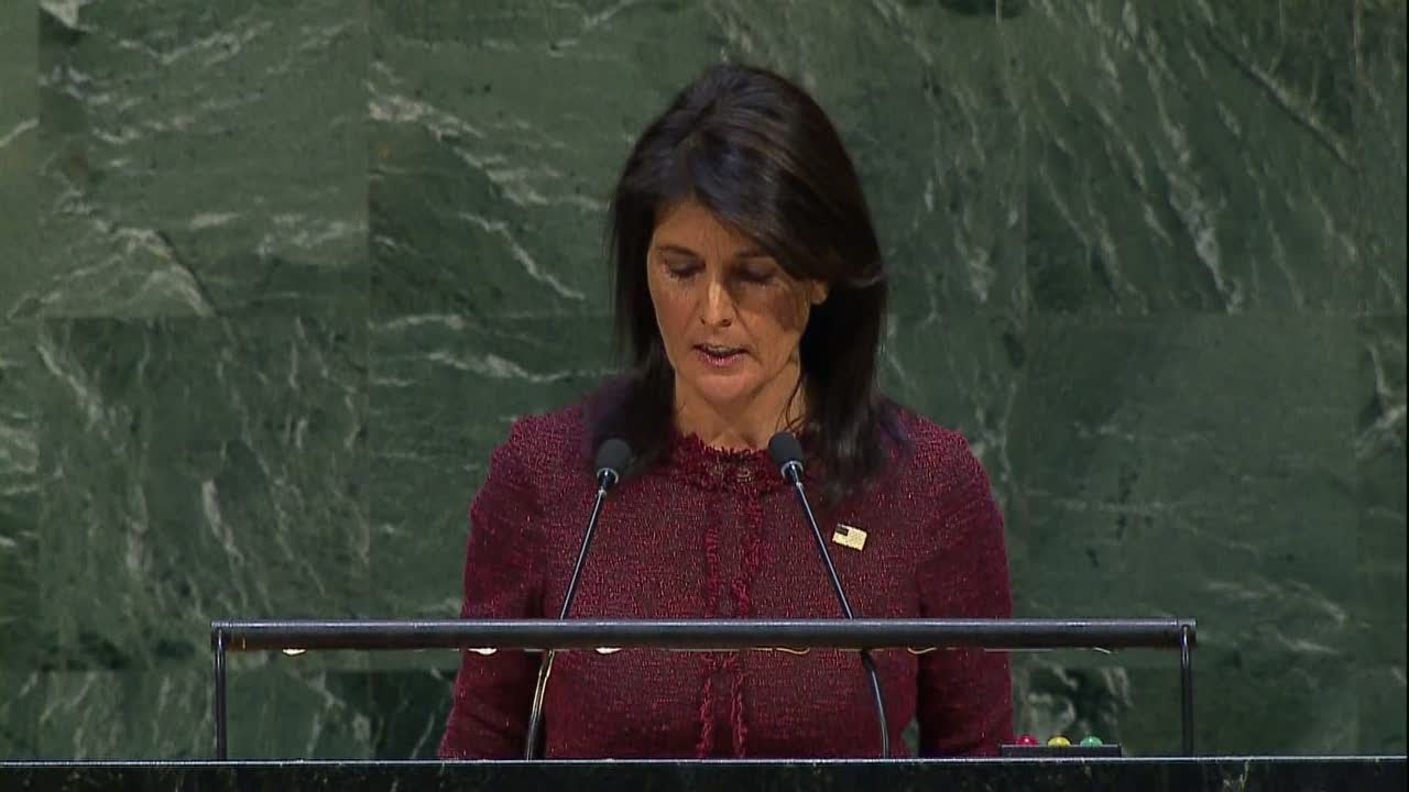 Nikki Haley: "To its shame, the UN has long been a hostile place for the State of Israel"