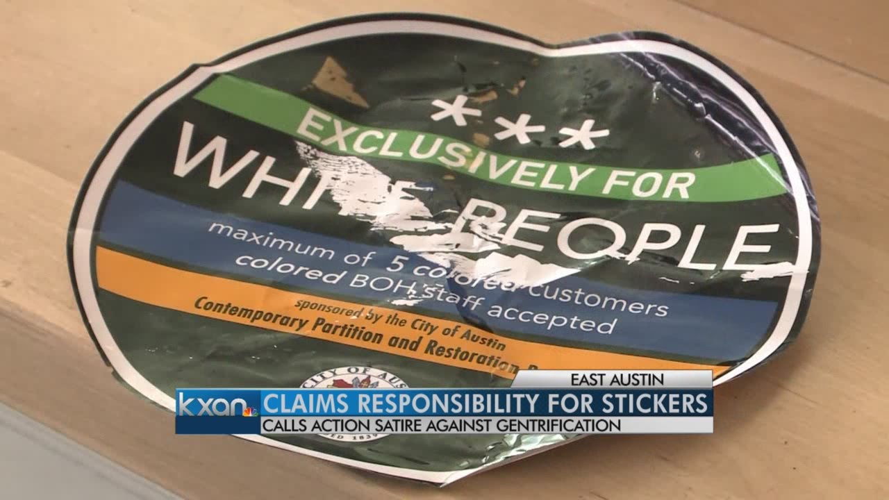 Austin lawyer Adam Reposa says he put up ‘white people’ stickers