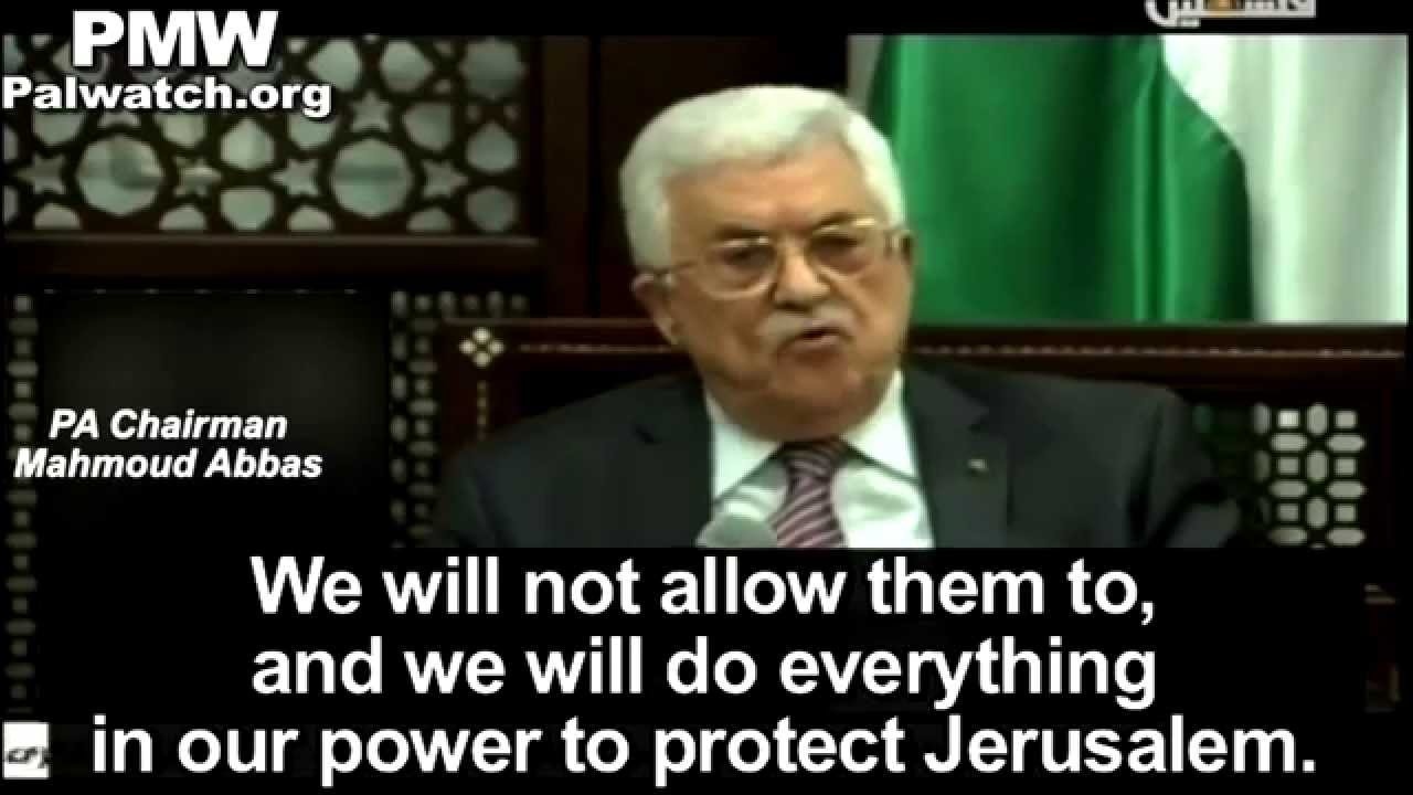 Abbas: We won’t allow Jews with their “filthy feet” to “defile our Al-Aqsa Mosque”