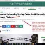Feb 2016 Purdue staffer rape threat – headline and notations