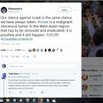 23June18 Tweet calling for Israel destruction still up