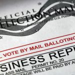 Closeup of Vote by Mail envelope